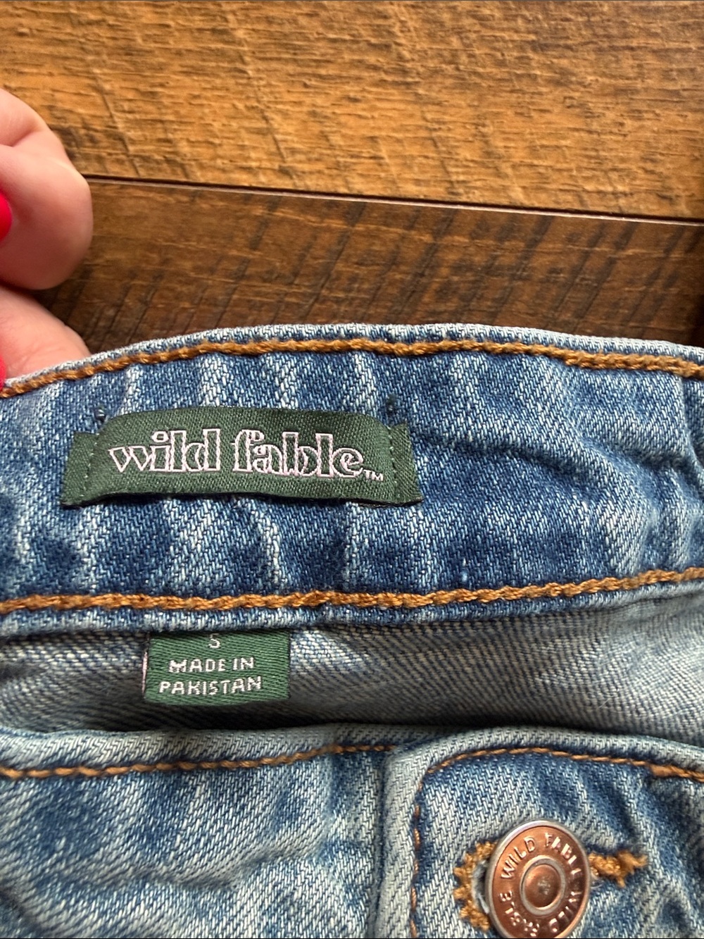 Wild Fable Denim Corset Cami Top Light Wash Size Small - Picture 2 of 4